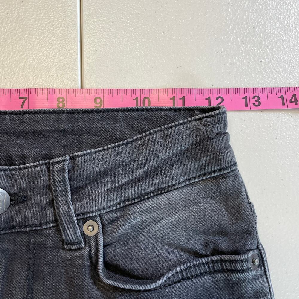Ksubi Black Faded Denim Distressed Skinny Leg Mid Rise Y2K Designer Jeans 25 - Picture 14 of 16